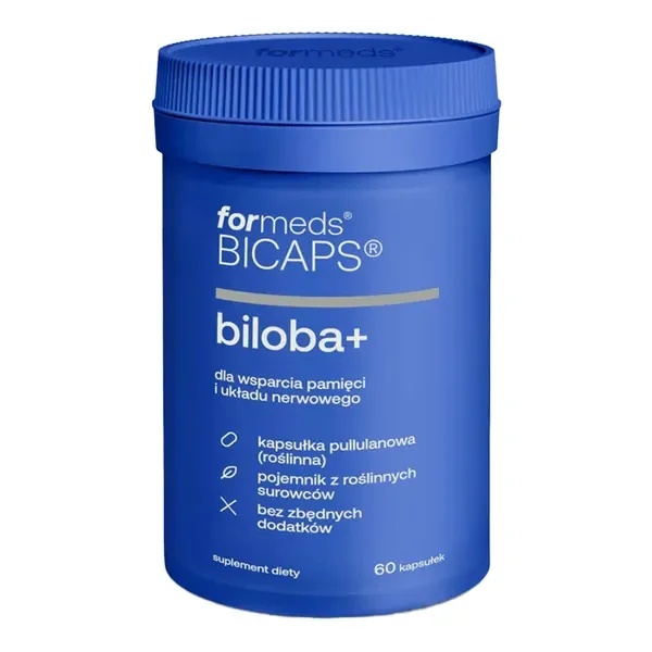 Ginkgo biloba 120mg + Żeń-szeń koreański 100mg + Witaminy B 60 kapsułek [Formeds Bicaps] - Formeds Bicaps