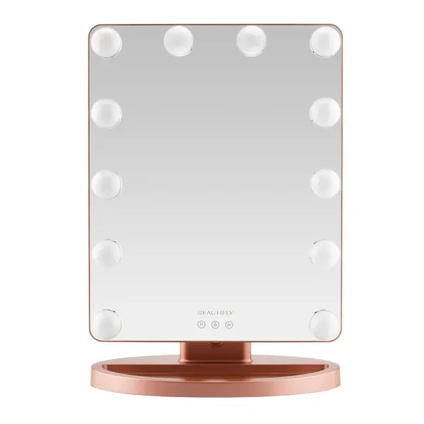 Glamour Vue Mirror podświetlane lusterko do makijażu z regulacją światła LED 1 szt. [Beautifly] - Beautifly