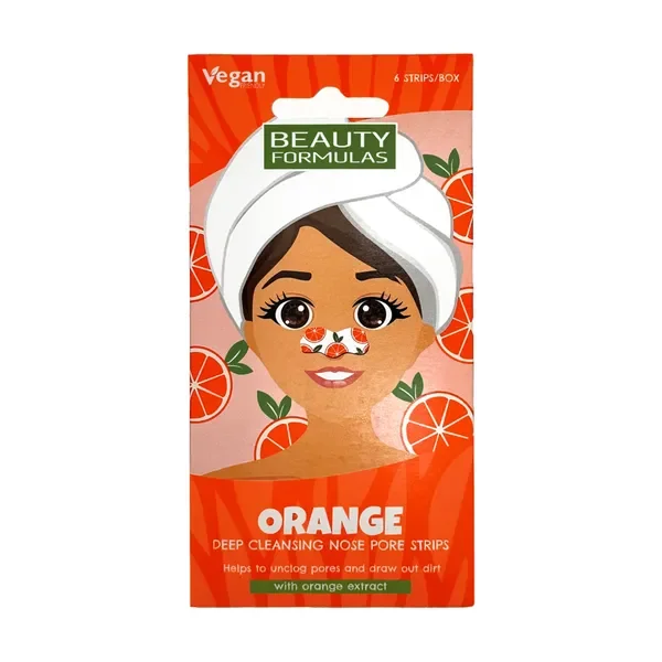 Głęboko oczyszczające paski na nos z ekstraktem z pomarańczy 6 szt. [Beauty Formulas] - Beauty Formulas