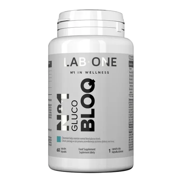 Gluco Bloq Chrom 200 µg 60 kapsułek [Lab One] - Lab One