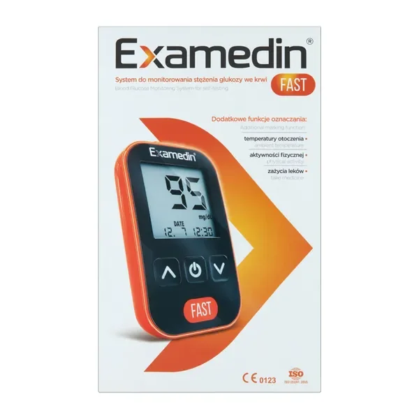 Glukometr Examedin FAST system do monitorowania glukozy 1 szt [Examedin] - Examedin