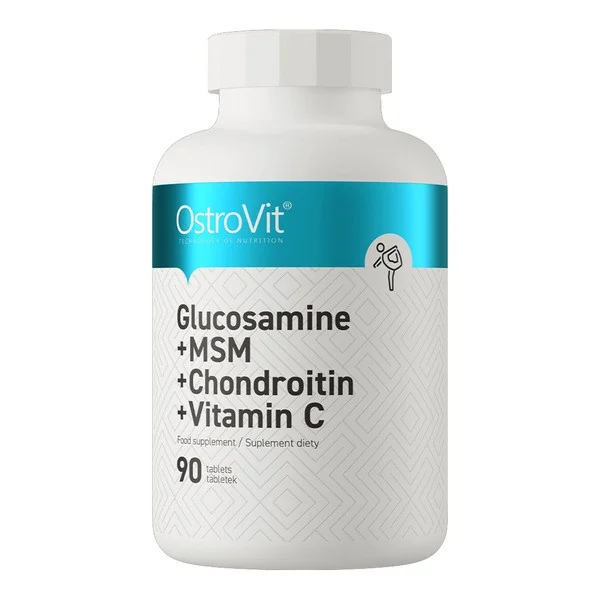 Glukozamina + MSM + Chondroityna + Witamina C 90 tabletek [OstroVit] - OstroVit