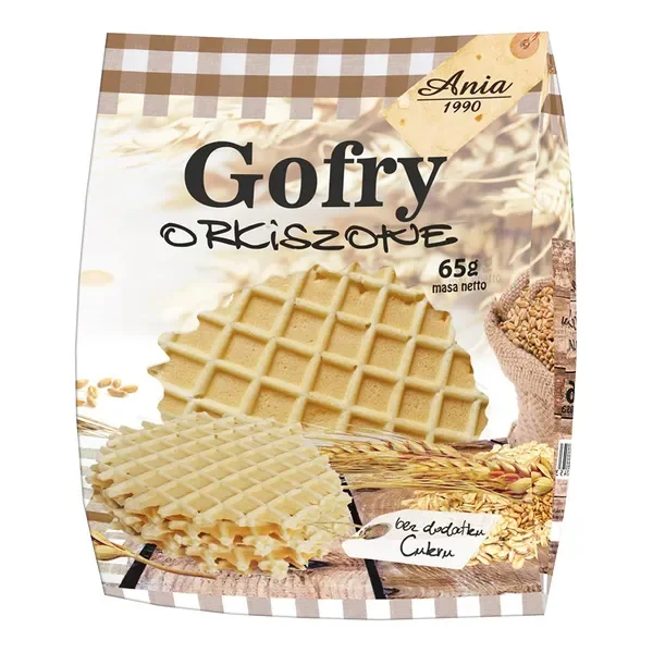 Gofry orkiszowe bez dodatku cukru 65g [ANIA] - ANIA