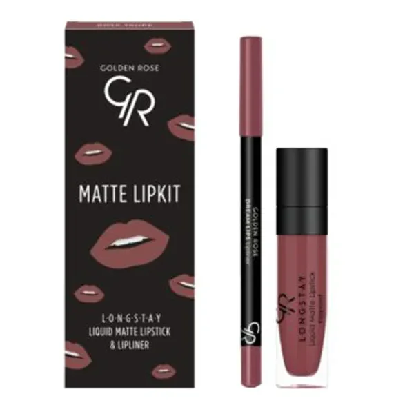 Golden Rose Matte Lipkit zestaw do makijażu ust taupe 7,6g - Golden Rose