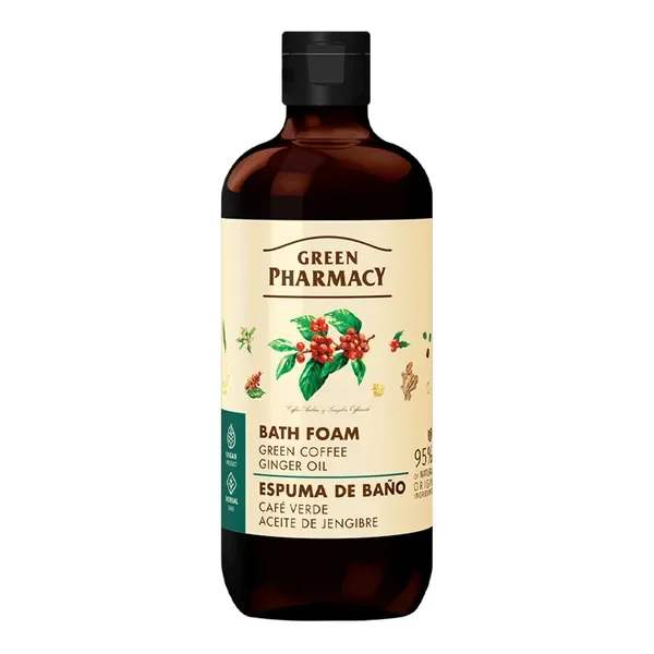 Green Pharmacy pianka do kąpieli zielona kawa i olejek imbirowy 500ml - Green Pharmacy