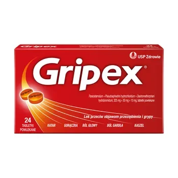 Gripex 325mg/30mg/10mg 24 tabletki [US PHARMACIA] - US PHARMACIA