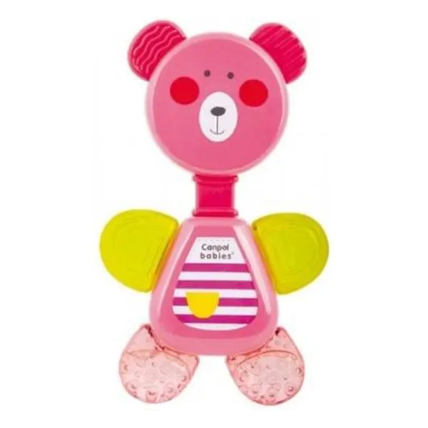 Grzechotka z gryzakiem wodnym MIŚ różowy [Canpol Babies] - Canpol Babies
