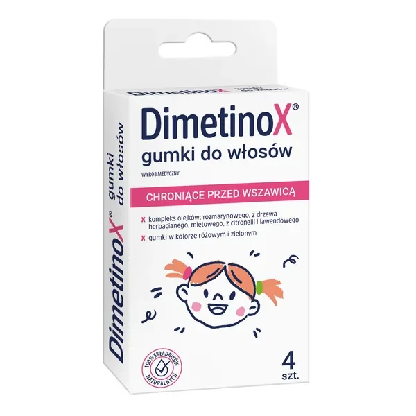 Gumki do włosów chroniące przed wszawicą 4 szt. [DimetinoX] - DimetinoX