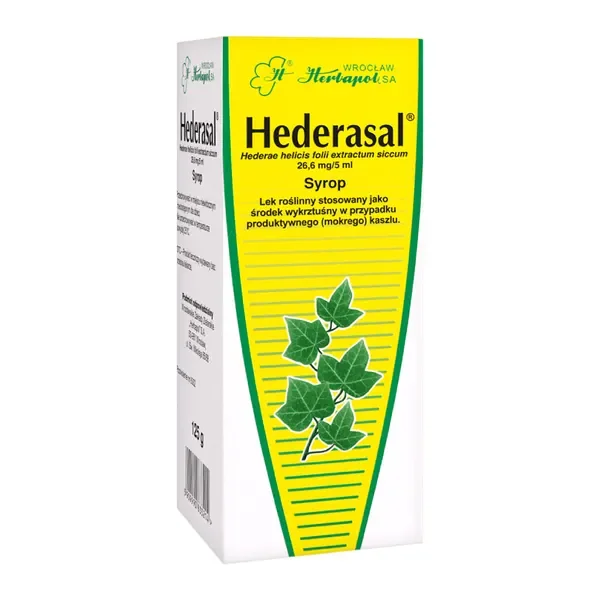 Hederasal Suchy wyciąg z liścia bluszczu 26,6 mg/5 ml syrop 125 g - Hederasal