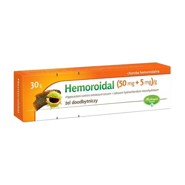 Hemoroidal żel doodbytniczy 50mg+5mg/g 30g [HERBAPOL] - HERBAPOL