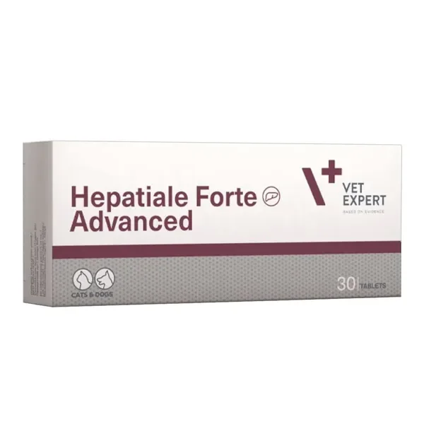 Hepatiale Forte Advanced preparat wspomagający funkcje wątroby dla psów i kotów 30 tabletek [Vet Expert] - Vet Expert