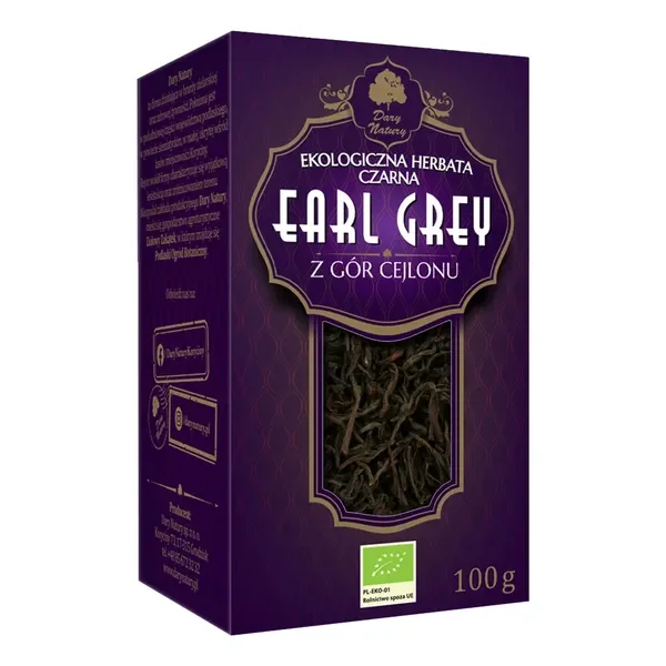 Herbata czarna ekologiczna Earl Gray 100g [Dary Natury] - Dary Natury
