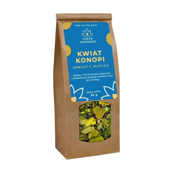 Herbata konopna z melisą i chmielem 50g [Green Mornings] - Green Mornings