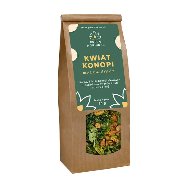 Herbata konopna z morwą białą 50g [Green Mornings] - Green Mornings