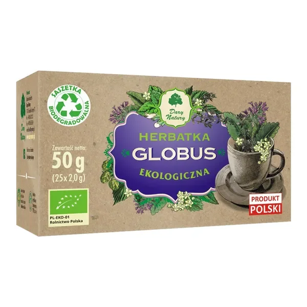 Herbatka ekologiczna globus 25x2g [Dary Natury] - Dary Natury