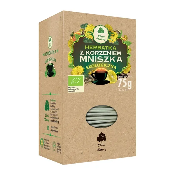 Herbatka ekologiczna z korzeniem mniszka 75g [Dary Natury] - Dary Natury