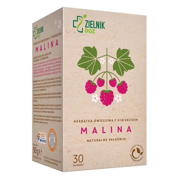Herbatka owocowa malina z hibiskusem 30 saszetek [ZIELNIK DOZ] - ZIELNIK DOZ