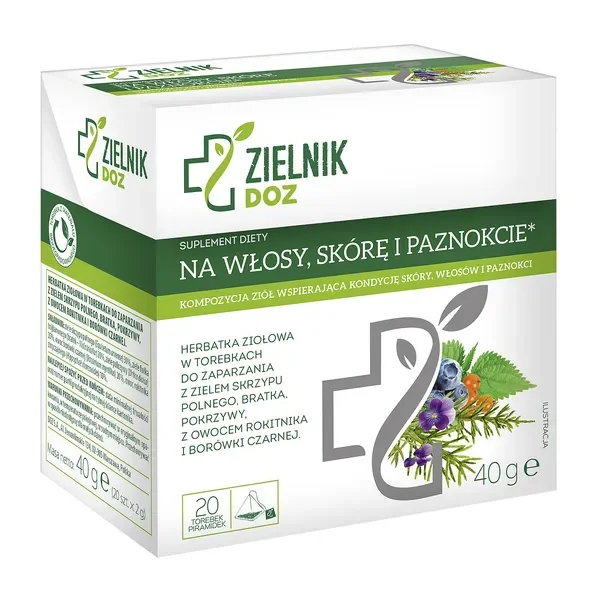 Herbatka ziołowa na włosy skórę i paznokcie 2g 20 saszetek [ZIELNIK DOZ] - ZIELNIK DOZ