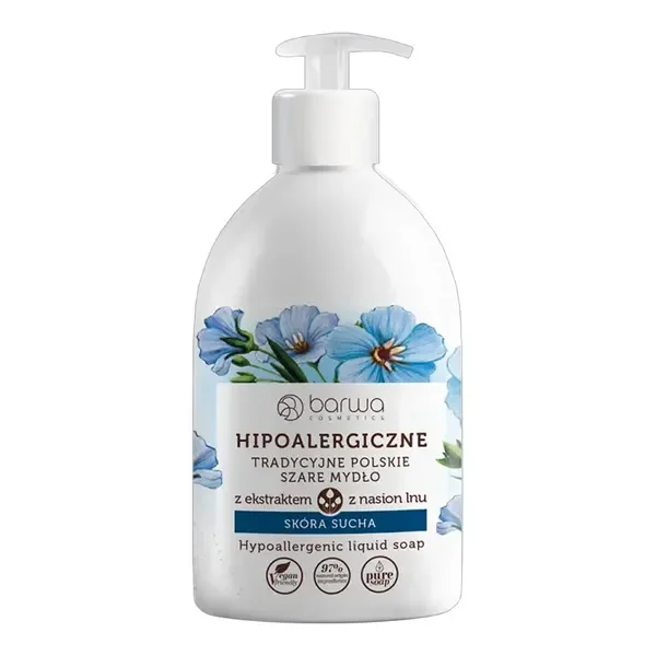 Hipoalergiczne Tradycyjne Polskie Szare Mydło z ekstraktem w rumianku 500ml [Barwa] - Barwa