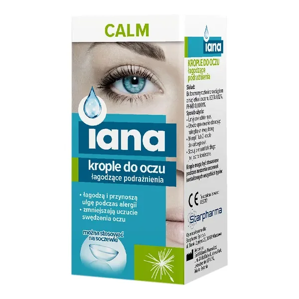 Iana Calm krople do oczu łagodzące podrażnienia 10 ml [Iana] - Iana