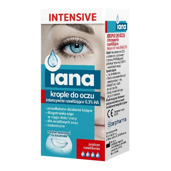 Iana Intensive krople do oczu 0,3% HA 10 ml - Iana