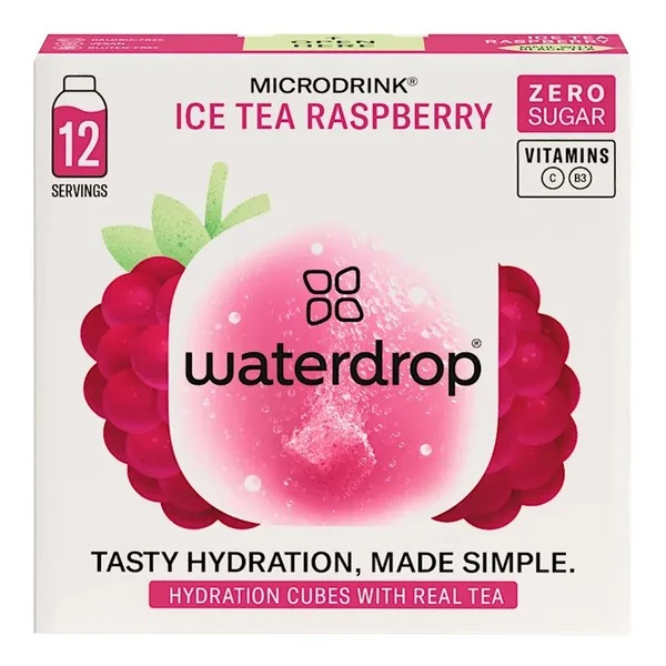 Ice Tea Raspberry kostki musujące 12 szt. [Waterdrop] - Waterdrop
