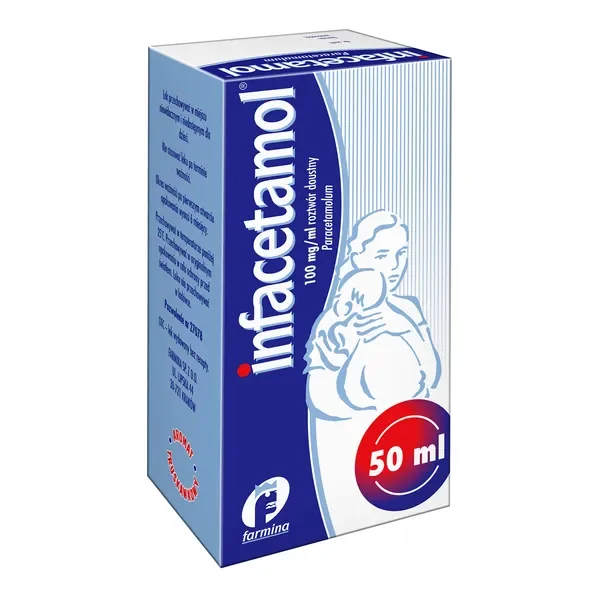 Infacetamol 100 mg/ml roztwór doustny 50 ml [FARMINA] - FARMINA