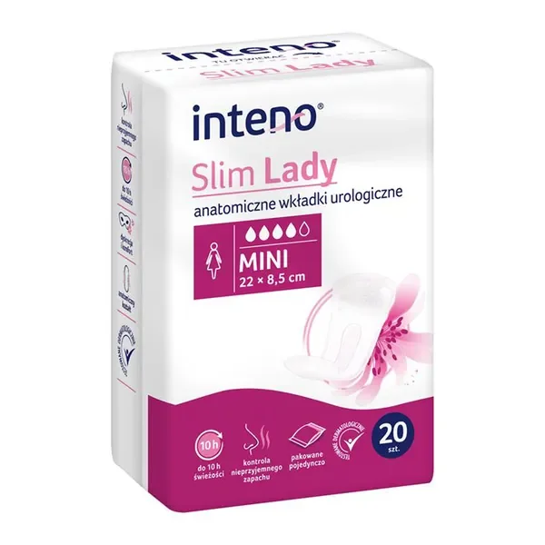 Inteno Slim Lady anatomiczne wkładki urologiczne Mini 20 szt [INTENO] - INTENO