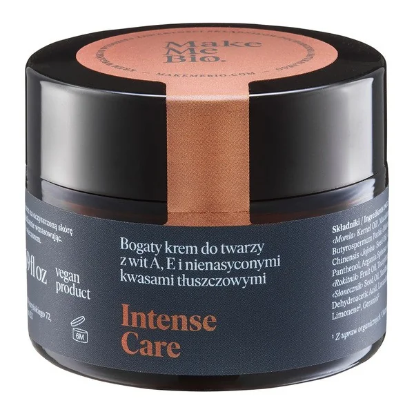 Intense Care bogaty krem do twarzy z wit A, E i nienasyconymi kwasami tłuszczowymi 50ml [Make Me Bio] - Make Me Bio