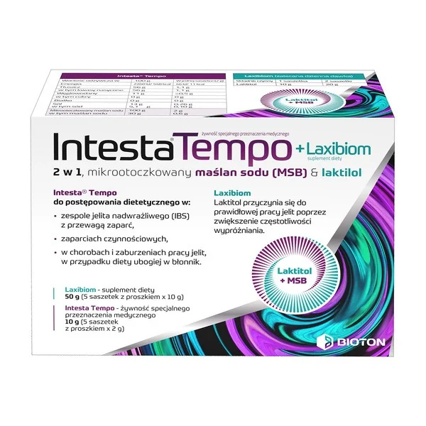 Intesta Tempo + Laxibiom proszek saszetki 10g + 50g [Intesta] - Intesta