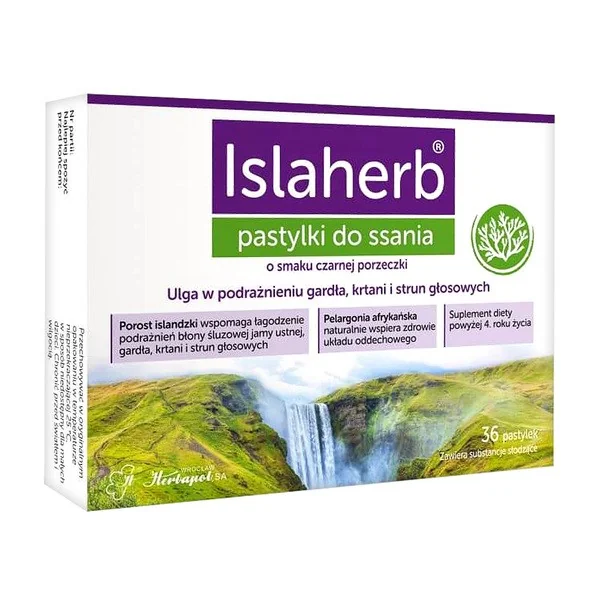 Islaherb pastylki do ssania z porostem islandzkim 36 szt. - Islaherb