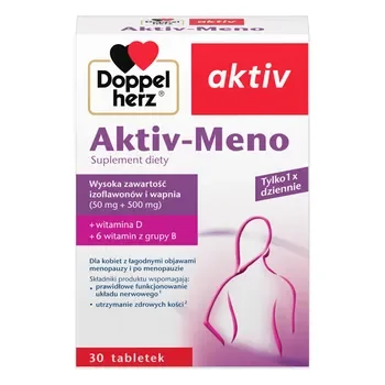 Izoflawony sojowe 50 mg + Wapń 500 mg + Witaminy B 30 tabletek [Doppelherz] - QUEISSER Pharma GmbH & Co. KG