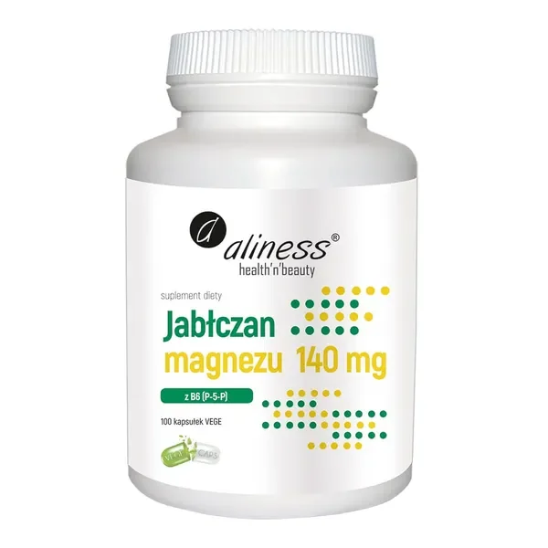 Jabłczan Magnezu 140 mg 100 kapsułek [Aliness] - Aliness Health'N'Beauty