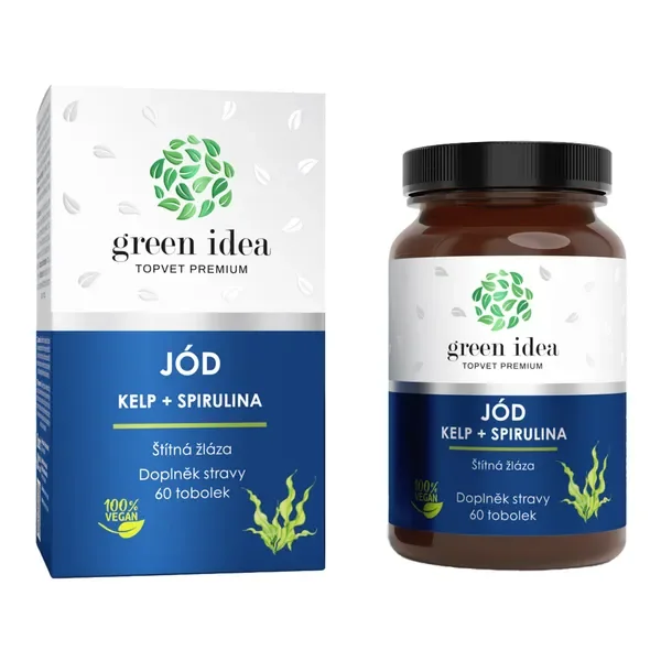 Jod Kelp + Spirulina 300 μg 60 kapsułek [Green Idea] - Green Idea