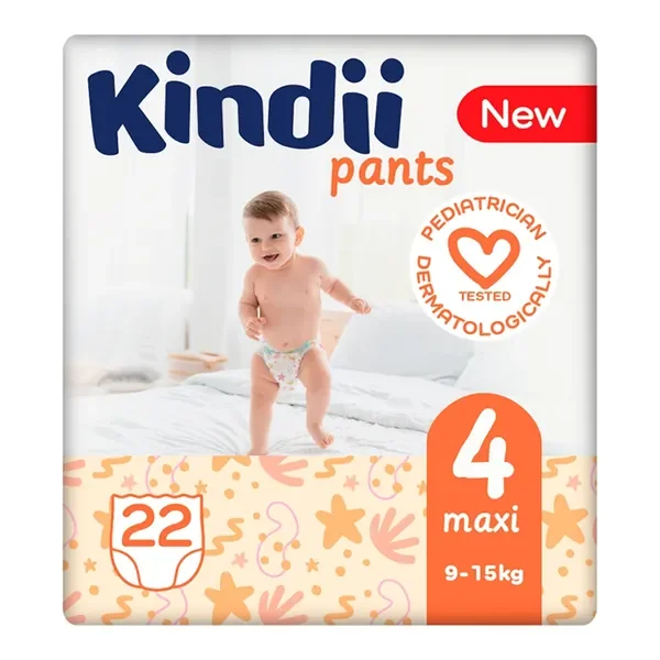 Kindii Pants pieluchomajtki 4 (9-15 kg) maxi 22 szt. - Kindii