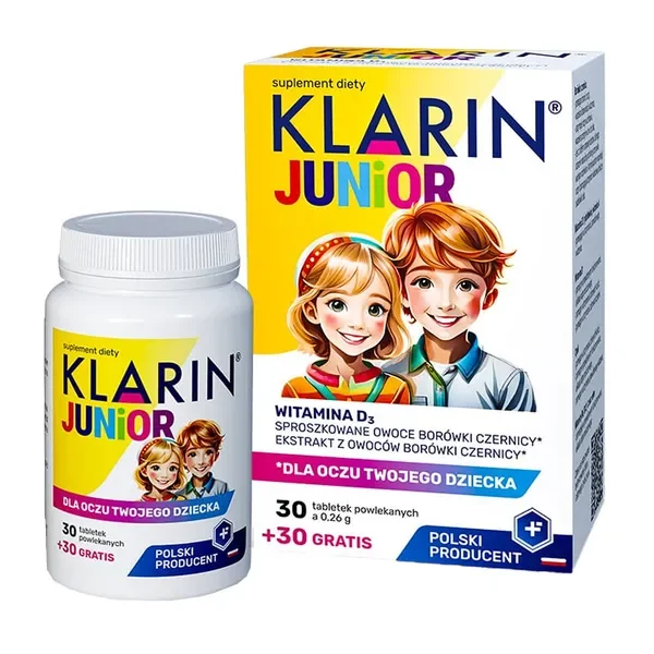 Klarin Junior kompleks witamin dla wzroku 60 tabletek [Klarin] - Klarin