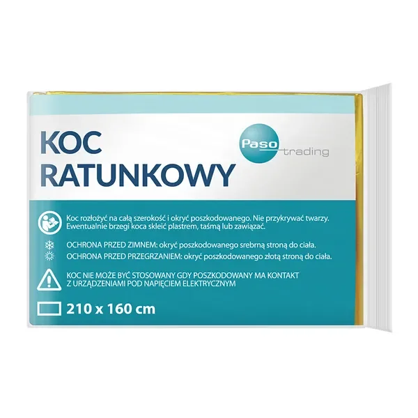 Koc ratunkowy 160x210 cm 1 szt [Paso] - Paso