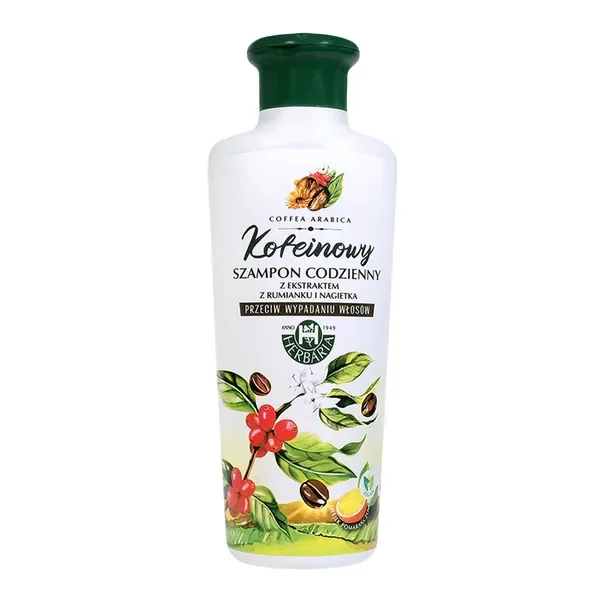 Kofeinowy szampon z ekstraktem z rumianku i nagietka 250 ml [Herbaria] - Herbaria