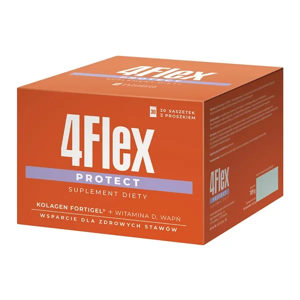 Kolagen FORTIGEL 5g + Wapń + Witamina D 30 saszetek [4Flex] - 4Flex