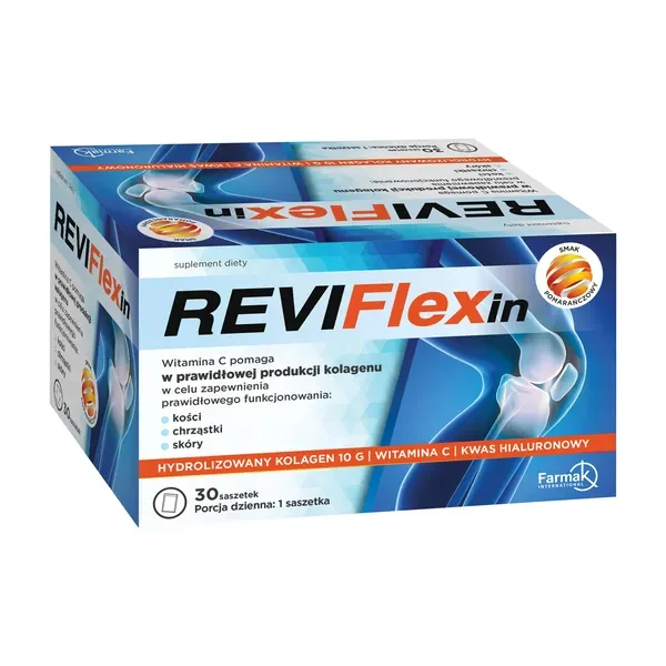 Kolagen hydrolizowany 10g + Witamina C + Kwas hialuronowy 30 saszetek [ReviFlexin] - ReviFlexin