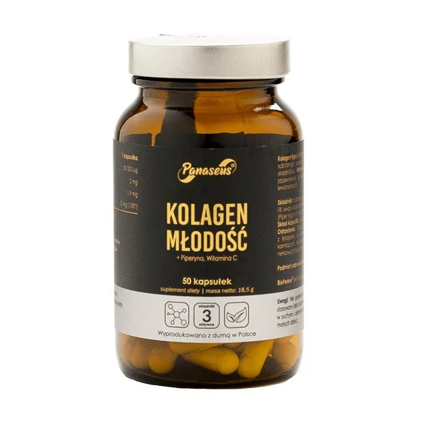 Kolagen hydrolizowany 50000 µg 50 kapsułek [Panaseus] - Panaseus