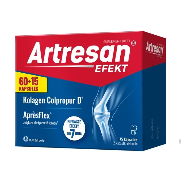 Kolagen hydrolizowany wołowy z Boswellia serrata 75 kapsułek [Artresan] - Artresan