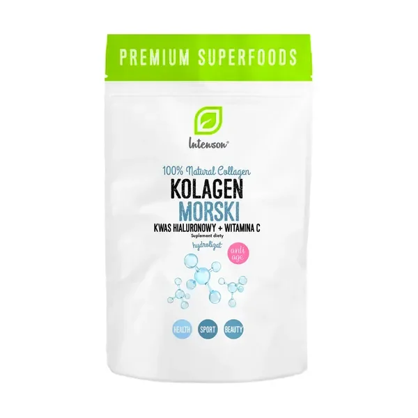 Kolagen morski + Kwas hialuronowy + Witamina C 60g [Intenson] - Intenson