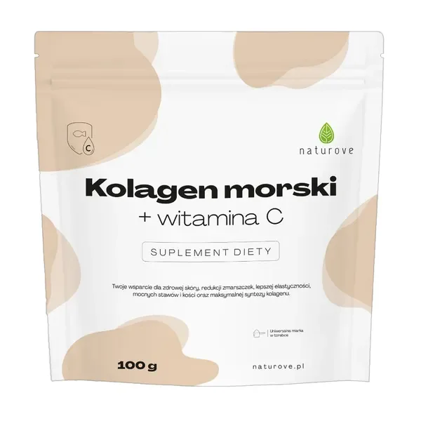 Kolagen morski + witamina C 5,4g + 0,6g 100g [Naturove] - Naturove