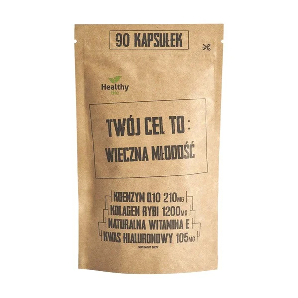 Kolagen rybi 1200mg + Koenzym Q10 210mg + Kwas hialuronowy 105mg 90 kapsułek [Twój Cel To] - Twój Cel To