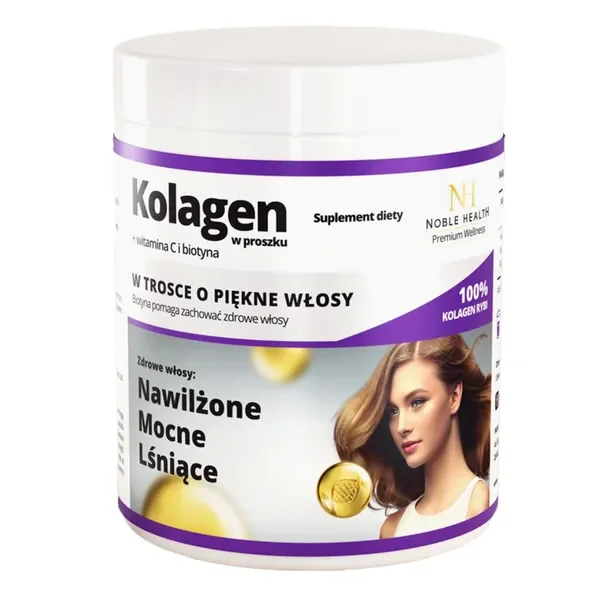 Kolagen + witamina C + biotyna proszek 100g [Noble Health] - Noble Health