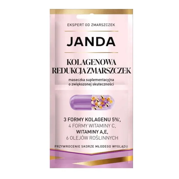 Kolagenowa Redukcja Zmarszczek maseczka na twarz, szyję i dekolt 8ml [Janda] - Janda