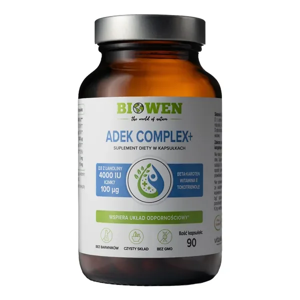 Kompleks witamin A, D, E, K 90 kapsułek [Biowen] - Biowen