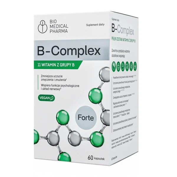 Kompleks witamin B 60 kapsułek [Bio Medical Pharma] - Bio Medical Pharma