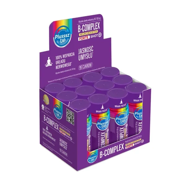 Kompleks witamin B Neuro Booster Forte 12 shotów [Plusssz] - Plusssz